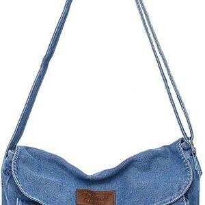 Fashion denim handbag shoulder bag large capacity retro Messenger bag bag for me